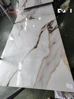 Haute brillance impression numérique Uv marbre Pvc feuille Pvc Uv marbre panneau mural conception à livre ouvert