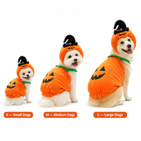 Costume d'Halloween ajustable pour petits chiens de 2 à 10 kg, tenue de cosplay pour animaux de compagnie douce, extensible et respirante, facile à mettre et à enlever avec velcro