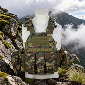سترة تكتيكية للتدريب الخارجي قابلة للتعديل، سترة حاملة للوحات التكتيكية بنمط التمويه الغابي للصيد - Product Image 2