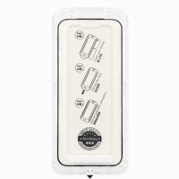 Protection d'écran en verre trempé 9H anti-traces de doigts sans bulles avec cadre d'installation pour iPhone 17 Pro Max