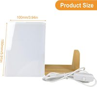 Lampe de nuit LED personnalisable par sublimation, cadre photo en acrylique, éclairage blanc chaud pour la décoration de chambre
