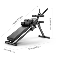 ZHOYA SPORT Appareil de musculation à domicile Ab Coaster, Banc d'inclinaison réglable pour sit-ups et presse, Entraînement abdominal et de base, Exercices de force