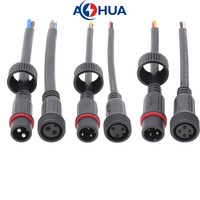 Proyecto de iluminación de alta potencia para exteriores, 50W, 100W, conectores de cable impermeables, M23, 3 pines, plástico, macho, hembra, Pug, IP65, conector LED