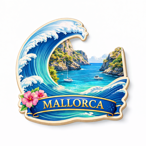 Imán de nevera 3D de madera MDF de 2 capas con diseño personalizado de recuerdos de <span class=keywords><strong>MALLORCA</strong></span> - Product Image 1