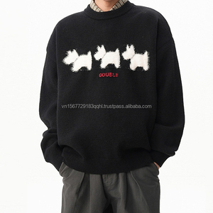 Suéter Jacquard con Diseño de Perro, para Hombre y Mujer, Estilo Universitario, Holgado, Cálido, de Moda Invernal, para Parejas - Product Image 2