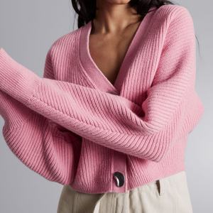 Cardigan tricoté à boutons métalliques - Product Image 4