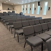 Sillas de Iglesia Apilables de 21 Pulgadas, Sillas de Iglesia Enlazables al por Mayor, Asientos para Púlpito, Sillas para Pastor y Teatro