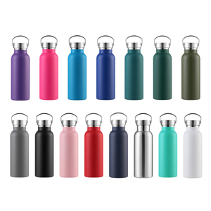 350/500/600/750/1000ml Multi Sizes Stainless <b>Steel</b> Sports Water <b>Bottle</b> with Metal Carry Loop Lid Custom Logo - Product Image 6