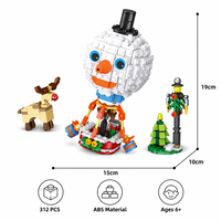 Set de Bloques de Construcción de Camión de Comida Navideño Personalizado de 315 Piezas, Estilo MOC de Arquitectura 3D, Remolque STEM, Juguete de Construcción DIY, OEM ODM