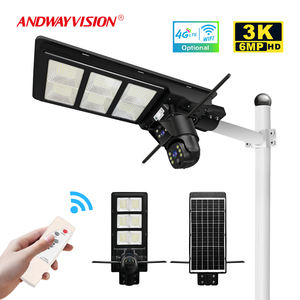 Đèn năng lượng mặt trời ngoài trời 300W 200W 4G Wifi chống nước, tích hợp <span class=keywords><strong>camera</strong></span> giám sát ban đêm CMOS, đèn đường năng lượng mặt trời - Product Image 3