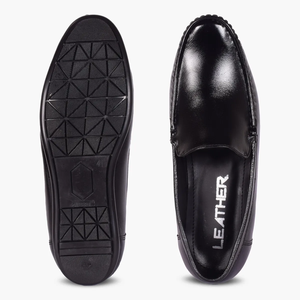 Zapatos mocasines de cuero genuino negro, flexibles, suaves y cómodos para hombre, calzado informal para oficina, diseño clásico y elegante - Product Image 3