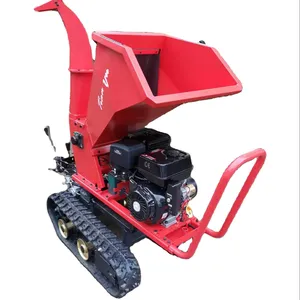 Gasoline engine wood chipper with Hand Push Tracked