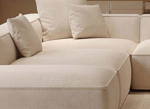 आधुनिक कपड़े यू-आकार मॉड्यूलर दो-सीटर कोने सोफे रहने वाले कमरे स्पंज अपार्टमेंट होटल विला का उपयोग - Product Image 6