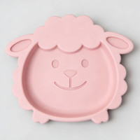 Assiette d'alimentation pour bébé en silicone de qualité alimentaire sans BPA, résistante au lave-vaisselle, personnalisée, antidérapante, avec ventouse, pour enfants