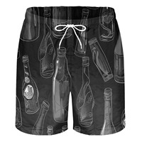 Shorts de bain pour hommes en maille extensible respirante de grande taille avec logo personnalisé, spandex/polyester