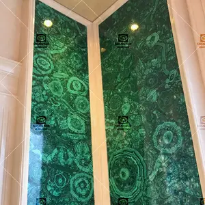 孔雀石家具孔雀石大平板绿色大理石瓷砖豪华墙装饰
