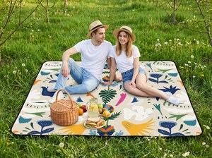 Manta <span class=keywords><strong>de</strong></span> Picnic Impermeable Extra Grande, Plegable, para Camping, Senderismo, <span class=keywords><strong>Playa</strong></span>, Juegos Infantiles, 4 Estaciones, para Césped y Viajes - Product Image 4