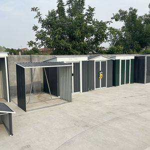 Abri de jardin en métal de style moderne 10x10 pieds, garage, remise, stockage avec <span class=keywords><strong>bois</strong></span> traité sous pression, type nature - Product Image 4