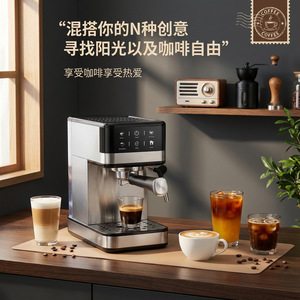 เครื่องชงกาแฟเอสเพรสโซกึ่งอัตโนมัติสแตนเลสสตีล 20 บาร์ ถังน้ำ 1.2 ลิตร เครื่องชงกาแฟอเนกประสงค์สำหรับใช้ในบ้าน - Product Image 4