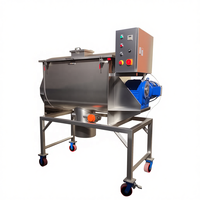 Mélangeur à ruban industriel horizontal pour poudres fines et matériaux chimiques, moteur AC, qualité alimentaire, haute efficacité
