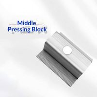 Support de fixation monobloc intégré sans soudure pour panneaux solaires – Système de montage de module PV sur rail avec pince transversale centrale et terminale
