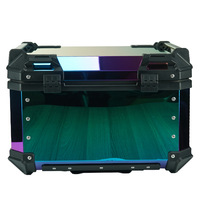 45L Nouveau Design Couleur Moto Queue Boîte Étanche Anti-vol Moto Top Box Pour Moto Aluminium Moto Box