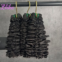 Extensions de cheveux humains bruts bouclés noirs birmans, qualité Single Drawn, sans perte ni emmêlement