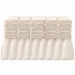 Sac en coton avec cordon de serrage, biodégradable, pour cadeaux de mariage, rangement de bijoux, sachet cadeau pour le thé, emballage en toile réutilisable et durable - Product Image 2