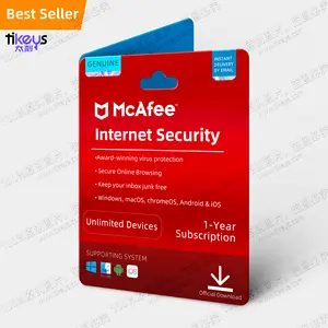 24/7 온라인 McAfee 인터넷 보안 2023 무제한/10 장치 1 년 바인딩 키 보안 소프트웨어 공식 웹 사이트 활성화