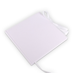 Custom Hot Stamping Gold Printing Hardcover White <strong>Personalised</strong> <strong>Wedding</strong> <strong>Guest</strong> <strong>Book</strong> With Ribbon - Product Image 3