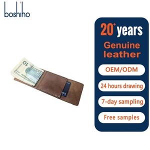 Portefeuille en cuir de vachette vintage, anti-vol, blocage RFID, design simple et élégant, portable, unisexe, porte-cartes de crédit et d'identité de 7 pouces - Product Image 1