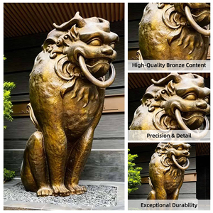Escultura de Bronce de <span class=keywords><strong>Bestia</strong></span> Divina <span class=keywords><strong>a</strong></span> Tamaño Real, Personalizada para Decoración de Entrada de Edificios Comerciales - Product Image 4