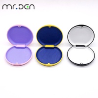 Boîte de rangement colorée pour aligneurs dentaires en plastique MRDEN avec miroir et étui magnétique pour soins bucco-dentaires