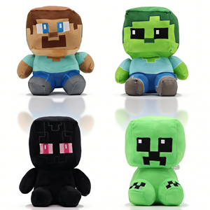 Figura de Peluche de 20-28 cm del Personaje Steve Creeper de <span class=keywords><strong>Minecraft</strong></span>, Juguete de Peluche para Niños - Product Image 1