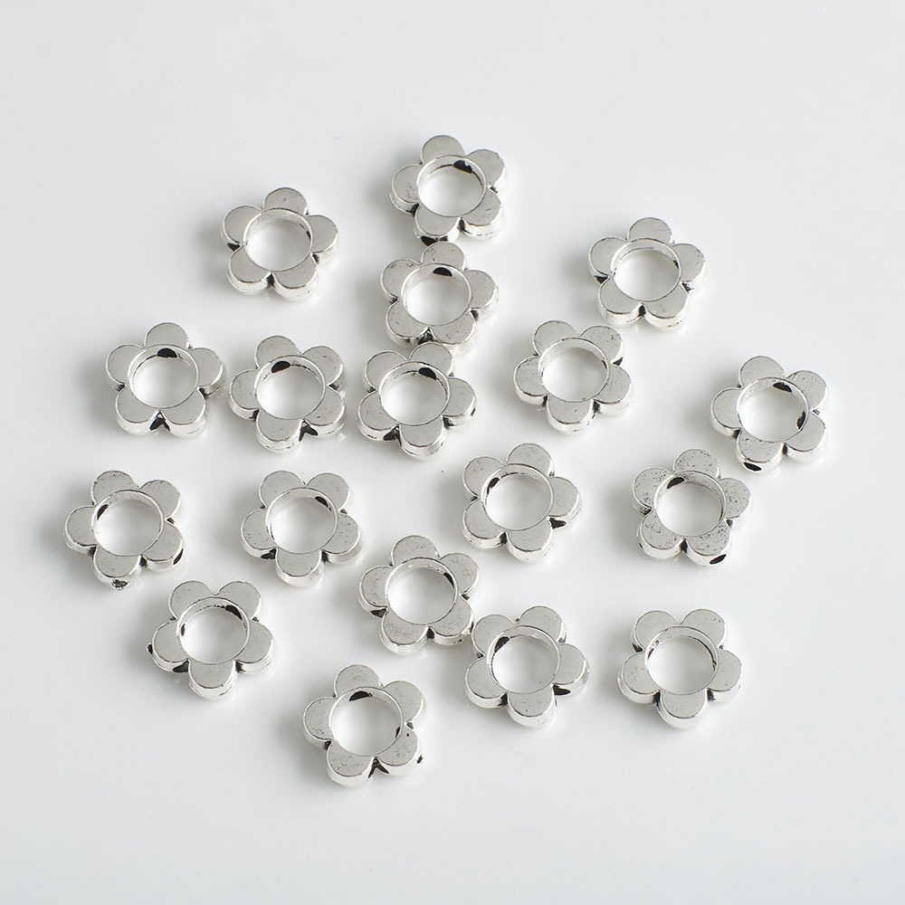 2# Fiore in argento da 10 mm