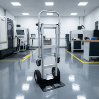 Chariot à quatre roues en aluminium pliable 2-en-1 avec caractéristiques de personnalisation OEM