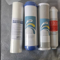 Haute qualité 10 pouces mince 4 en 1 PP CTO UDF T33 prix de l'élément de la cartouche filtrante post-carbone pour le système de traitement de l'eau