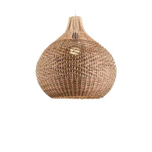 โคมไฟระย้าหวายทรงกลม E27 LED สำหรับโรงแรม ร้านอาหาร ห้องนอน ระเบียง ทำด้วยมือ สไตล์วาบิซาบิ - Product Image 2