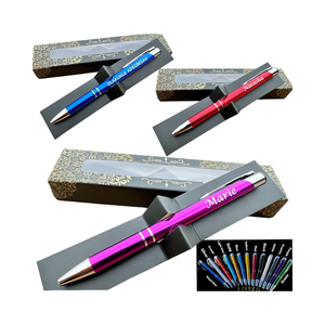 Personalizzato inciso 1.0mm <span class=keywords><strong>penne</strong></span> in metallo per uomini e donne <span class=keywords><strong>Biro</strong></span> a sfera con corpo animale senza incisione per regali per studenti insegnanti - Product Image 1