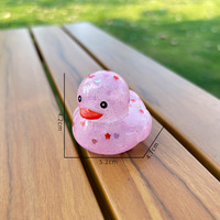 Canard scintillant personnalisé imprimé, jouets de bain en caoutchouc de 2 pouces pour bébés, mini-canards uniques en vrac pour enfants