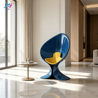 Sillón LOTUS de Diseño Escultural Moderno y Lujoso en Fibra de Vidrio, Color Personalizado, Ecológico, para Sala de Estar o Apartamento