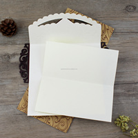 Belles cartes d'invitation de mariage en bois découpées au laser en forme de coeur cartes de menu d'invitations d'anniversaire personnalisées