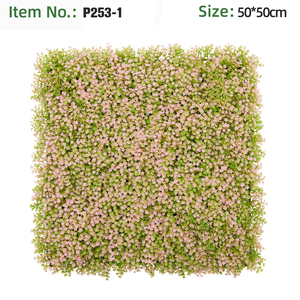 Panel de pared de césped artificial de trébol y musgo de 50*50cm, planta artificial decorativa para pared, para decoración de fondo de bodas en interiores y exteriores, decoración de pared verde. - Product Image 1