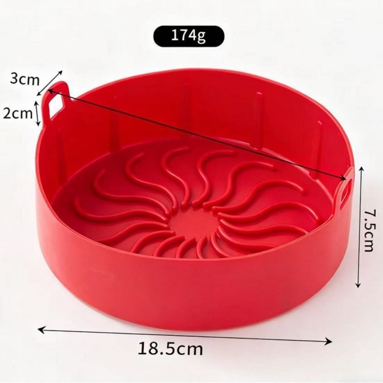 Tappetino rotondo grande per friggitrice ad aria [rosso]