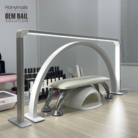 Demi-carré pliant de luxe 3 couleurs lampes de table réglables lampe à led lumière de lune pour salon de beauté des ongles