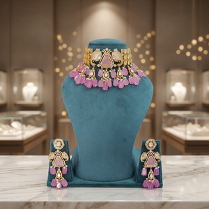 Collar de Gargantilla Tradicional Indio de Latón Chapado en Oro de Primera Calidad, Hermoso Diseño de Elefante, para Mujer, Aniversario de Bodas - Product Image 3