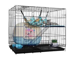 3 katmanlı kapalı büyük DIY kedi sandık kedi kulübesi kedi kafesi - Product Image 5