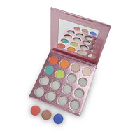 Palette de fard à paupières, étiquette personnalisée, Palette en carton à 9 trous, bricolage magnétique vide, poêles métalliques de 26mm, paquet de Palette fard à paupières