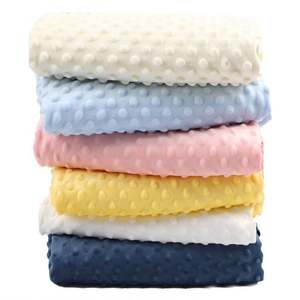 2025 Wholesale Super Soft <b>Woven</b> Baby Blanket 100% Polyester Minky Dot for Fleece Bed Winter Newborn Kids Home Textile Plaid - Product Image 1