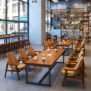 Ensemble de meubles en bois personnalisés pour cafés, restaurants, écoles : tables, chaises, banquettes en bois pour bars, espaces de loisirs et de négociation, Restaurant A - Product Image 5